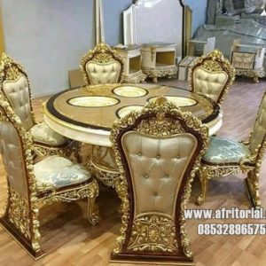 model meja makan bundar mewah