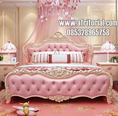 Tempat Tidur Putri Sultan Warna Pink Alami
