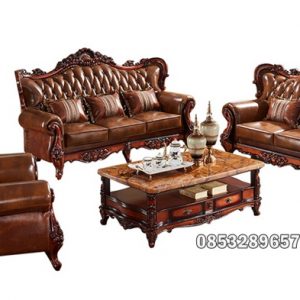 Set Meja Kursi Tamu Barcelona Ukir Jepara Model Royale